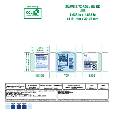 Men Powder Roll On Antiperspirant Deodorant (70007593 Lbl B Sv Ap Rollon 2.7oz Powder Pp Sg7)